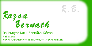 rozsa bernath business card